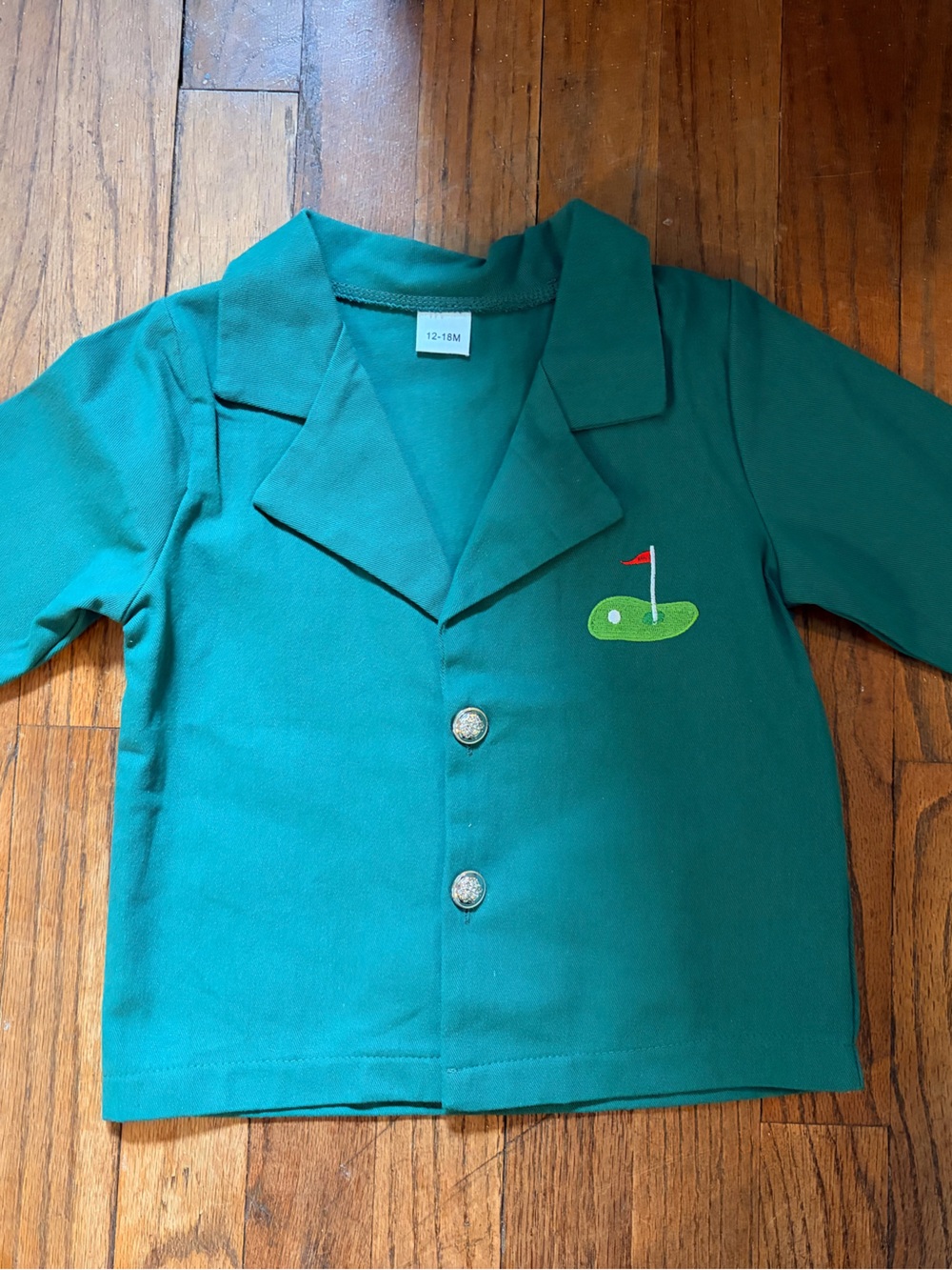 Kids Green Golf Polo Jacket